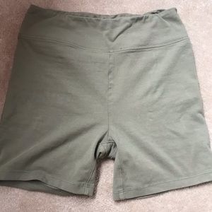 Free people light green cotton bike shorts